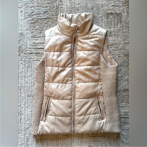 Liz Claiborne Beige Quilted Vest